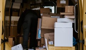 brown cardboard boxes on brown cardboard box